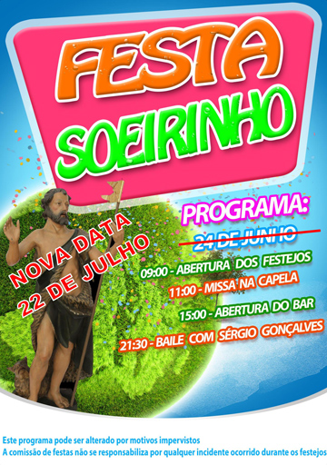 Cartaz Festa S�o Jo�o 2017 - Soeirinho